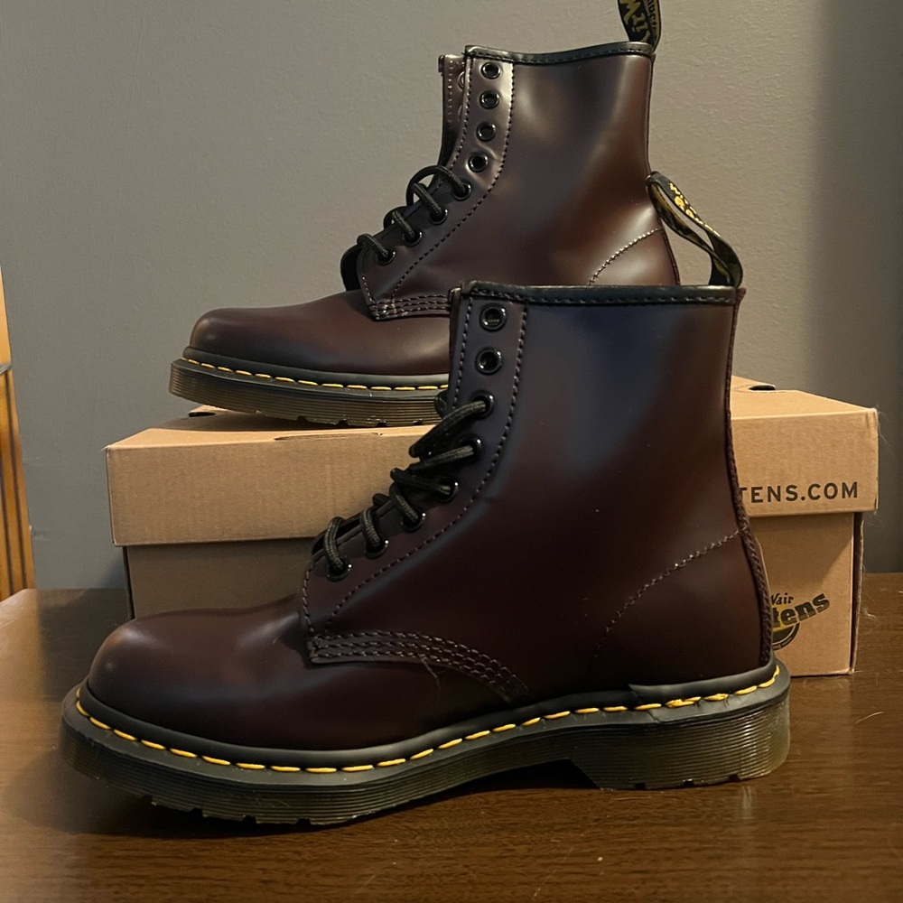 Dr. Martens Dark Cherry Boots - Picture 6 of 6